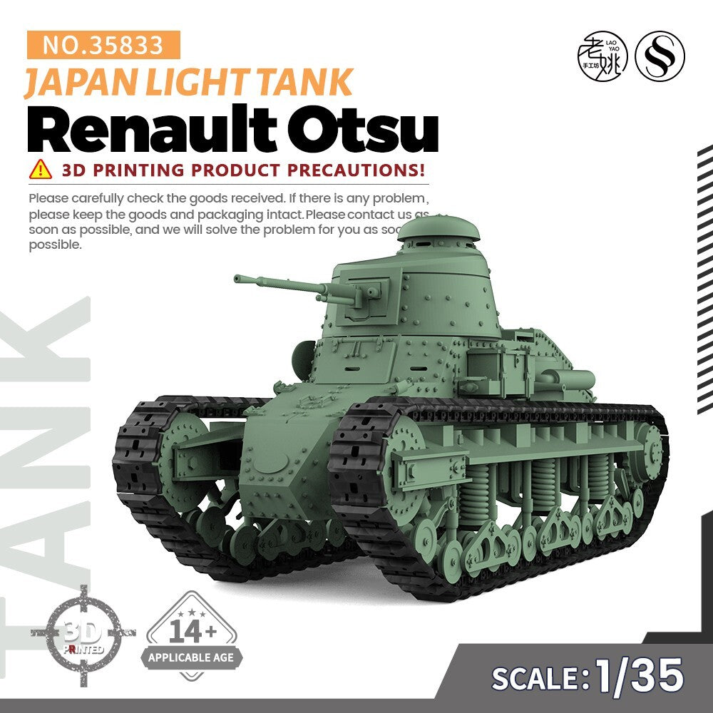 SSMODEL SS35833 1/35 Military Model Kit Japan Renault Otsu Light Tank