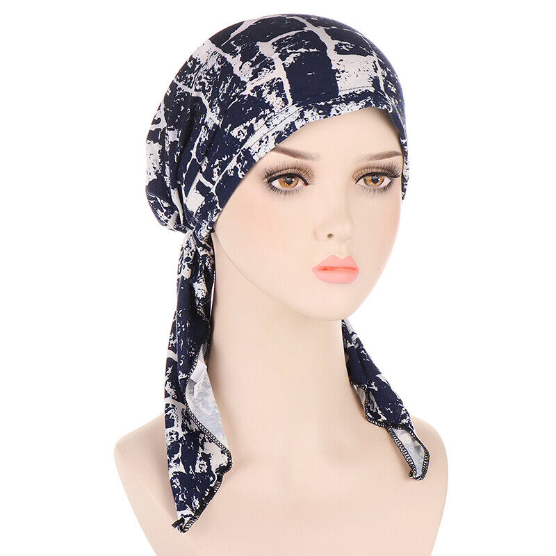 Women Print Chemo Cap Hair Loss Turban Hat Head Scarf Wrap Hijab Muslim Headwear