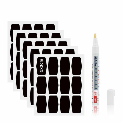 Stickers Waterproof Chalkboard Kitchen 48Pcs/Set Spice Label Home Jar Blackboard