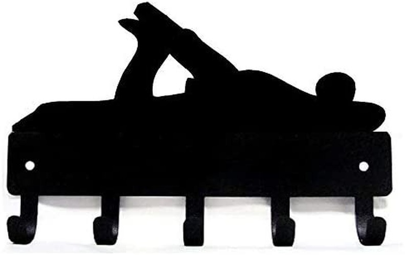 Carpenter Plane Metal Key Rack - 6 Inch Wide/9 Inch Wide Metal Wall Art
