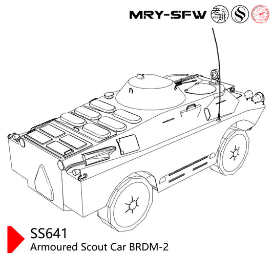 SSMODEL SS200641 1/200 Military Model Kit USSR Armoured Scout Car BRDM-2