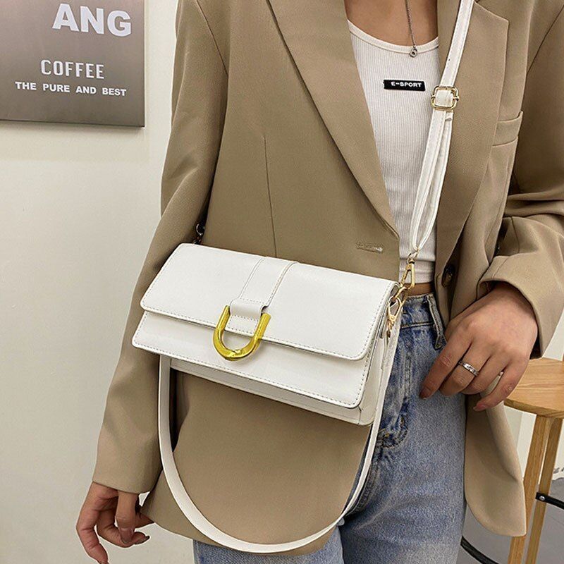 Fashion Handbags Women Leather Shoulder Bags Square Shape Crossbody Small Purse