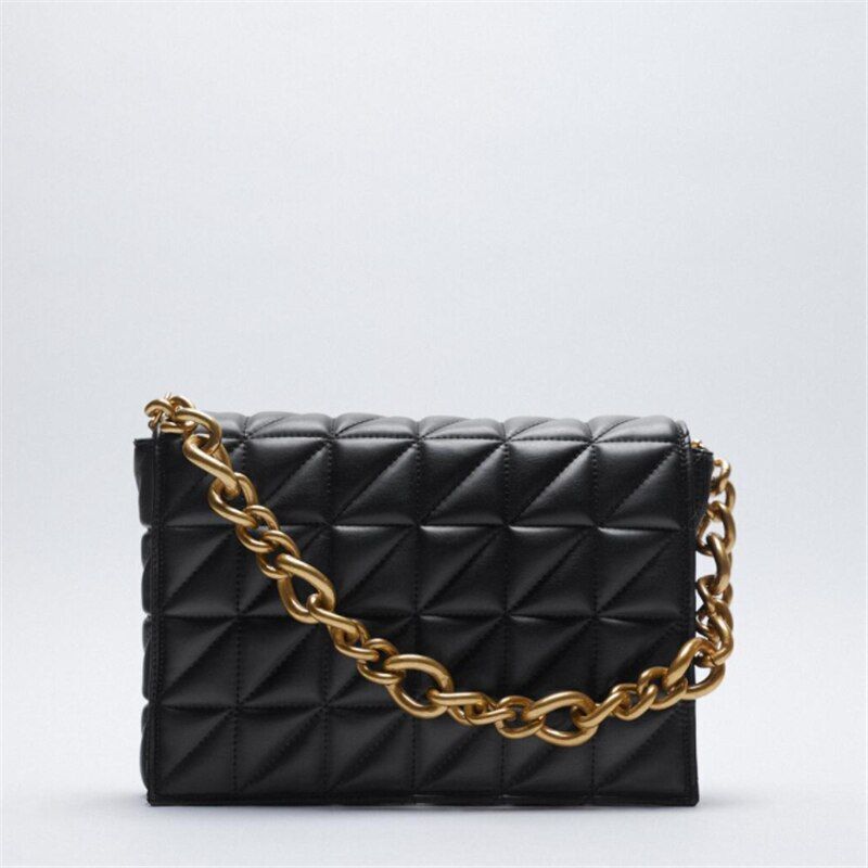 Soft Leather Chain Shoulder Bag Purse Handbag Clutch Tote High Quality S/L Sizes