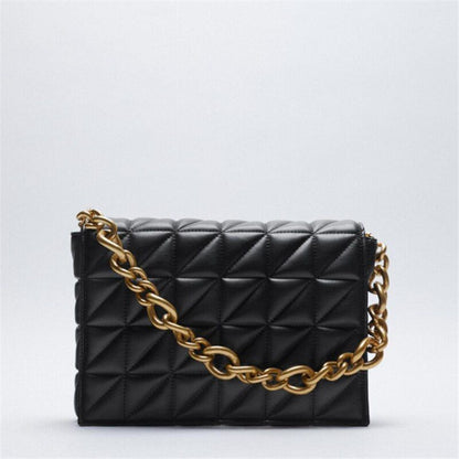 Soft Leather Chain Shoulder Bag Purse Handbag Clutch Tote High Quality S/L Sizes