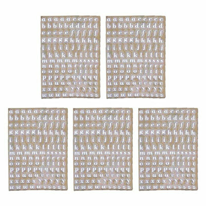 Decorative Stickers 3mm Alphabet Letters Numbers Chunky Glitter Epoxy Resin 5Pcs