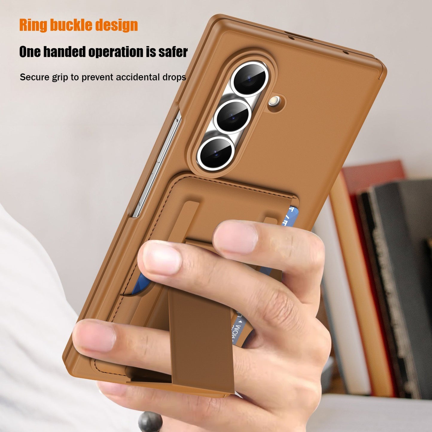 Suitable for Samsung zfold 7 FOLD6 folding card holder with full anti drop shell