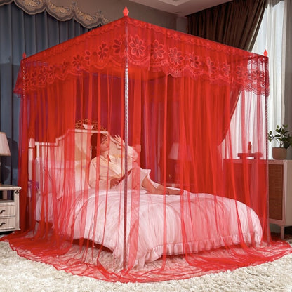 Bed Canopy Anti Mosquito Bed Netting Embroidered Valances With Frames Queen King