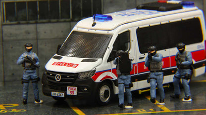 NEW 1:64 Scale Hong Kong Police CTRU Team Figure 4pcs for 1/64 Diorama Car Model