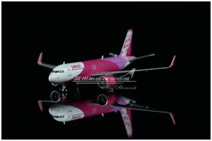 1:400 JC Wings Peach AIRBUS A320neo Passenger Airplane Diecast Aircraft Model