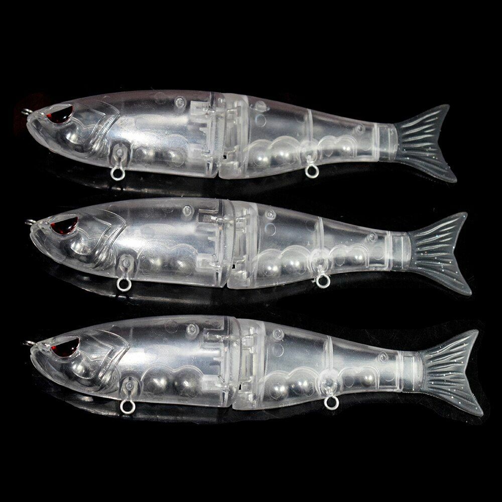 Unpainted Swimbait 18cm 60g Rattle Fishing Lures Hard Sink Wobbler Glide Bait 3D