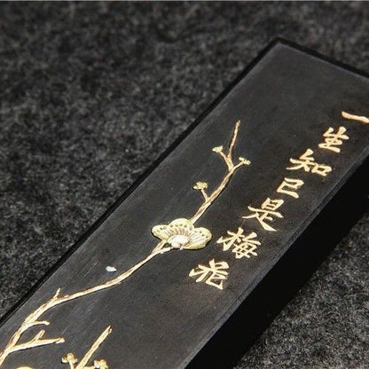 Hu Kaiwen Plum Blossom Hui Ink Stick 120g Pure Smoke Calligraphy Ink