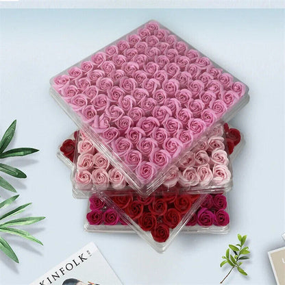 Bath Soap 81Pcs Lot Rose Flower Body Floral Scented Valentines Day Gift Holding