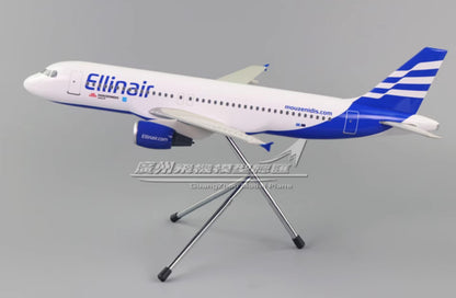 1:100 38CM Ellinair AIRBUS A320-200 Passenger Plane ABS Plastic Aircraft Model