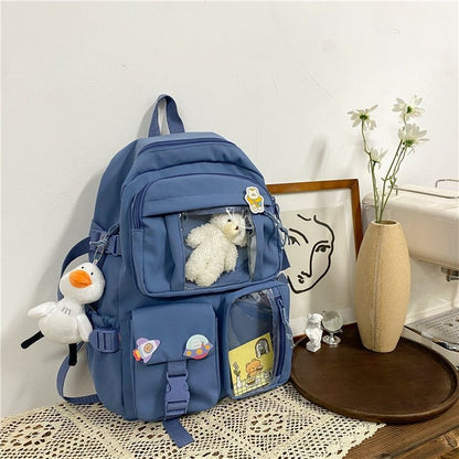 Women Large Capacity Backpack Waterproof Nylon Schoolbag College Laptop Backpack