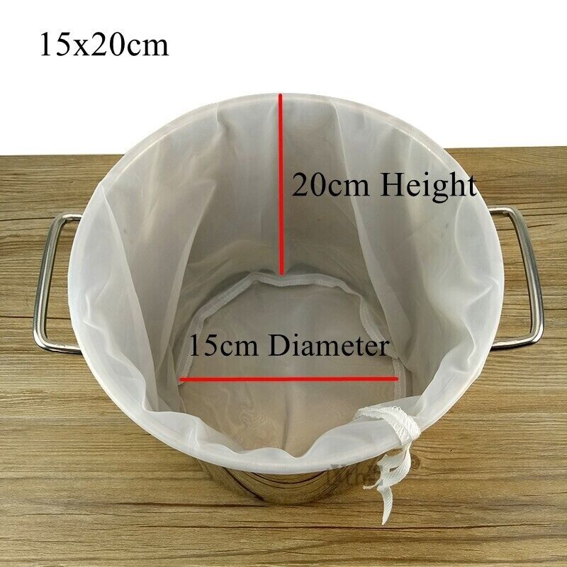 Beer Brewing Filter Bags Wine Brew Multi-Size Reusable Straining Fine Mesh Nylon