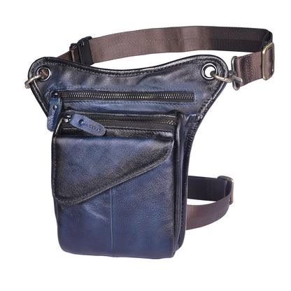Real Leather Casual Shoulder Messenger Bag Fashion Waist Belt Pack Drop Leg Bag