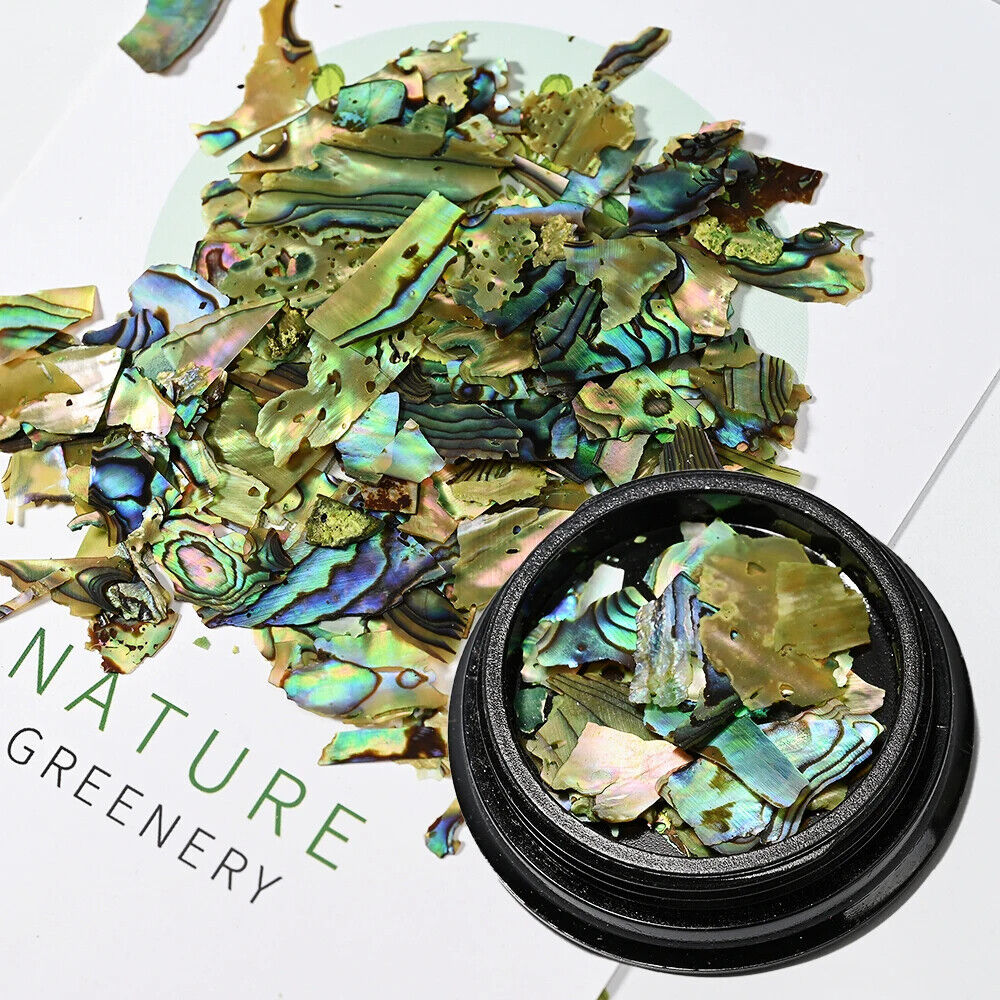 Nail Art Charms Flakes Abalone 3D Irregular Slice Shell Stone DIY Manicure Decor
