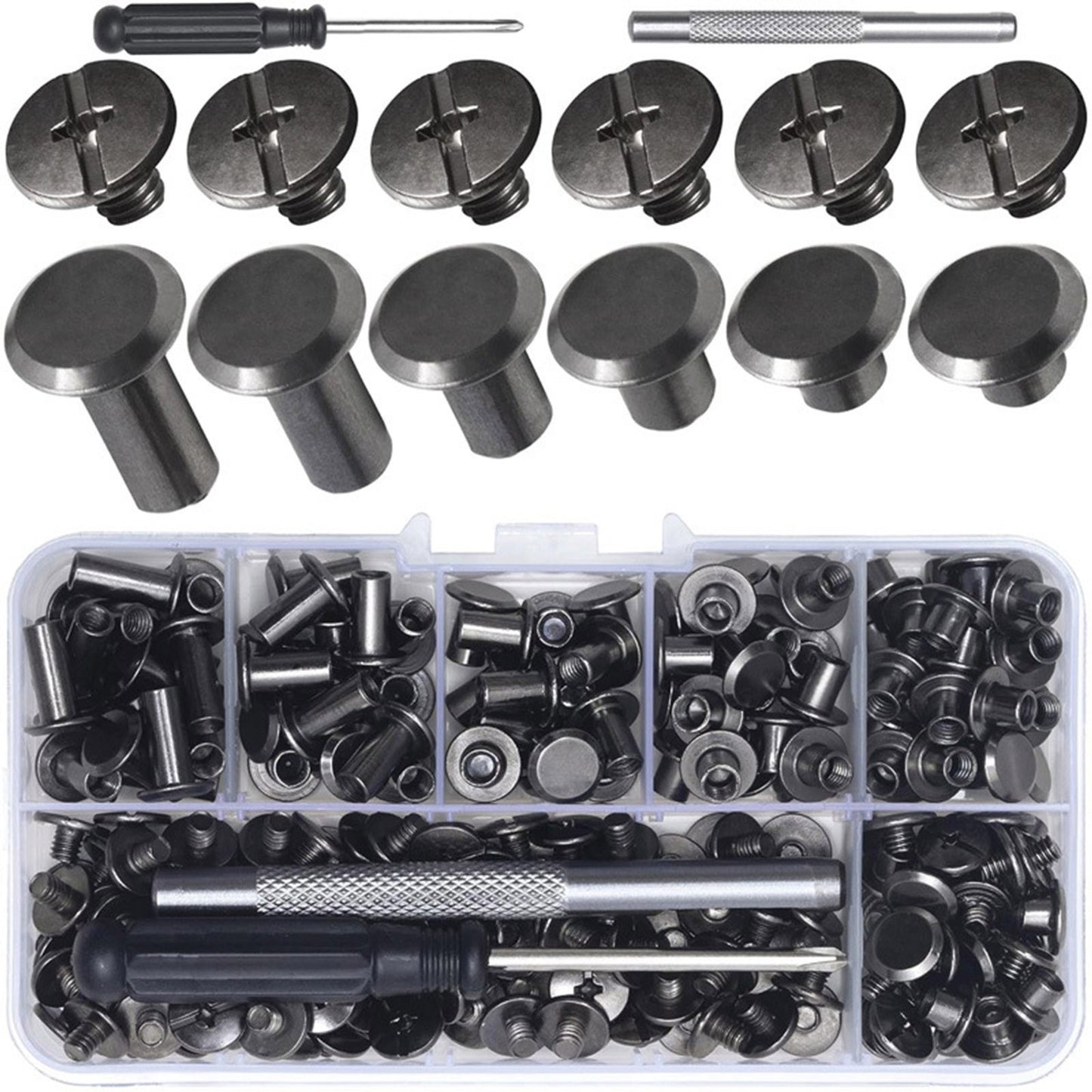 110set/pack 6 sizes Iron Material Chicago Screws For Home DIY Leather Working