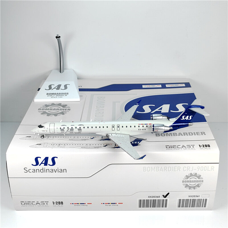 1:200 JC Wings SAS Bombardier CRJ-900 Passenger Aeroplane Diecast Aircraft Model