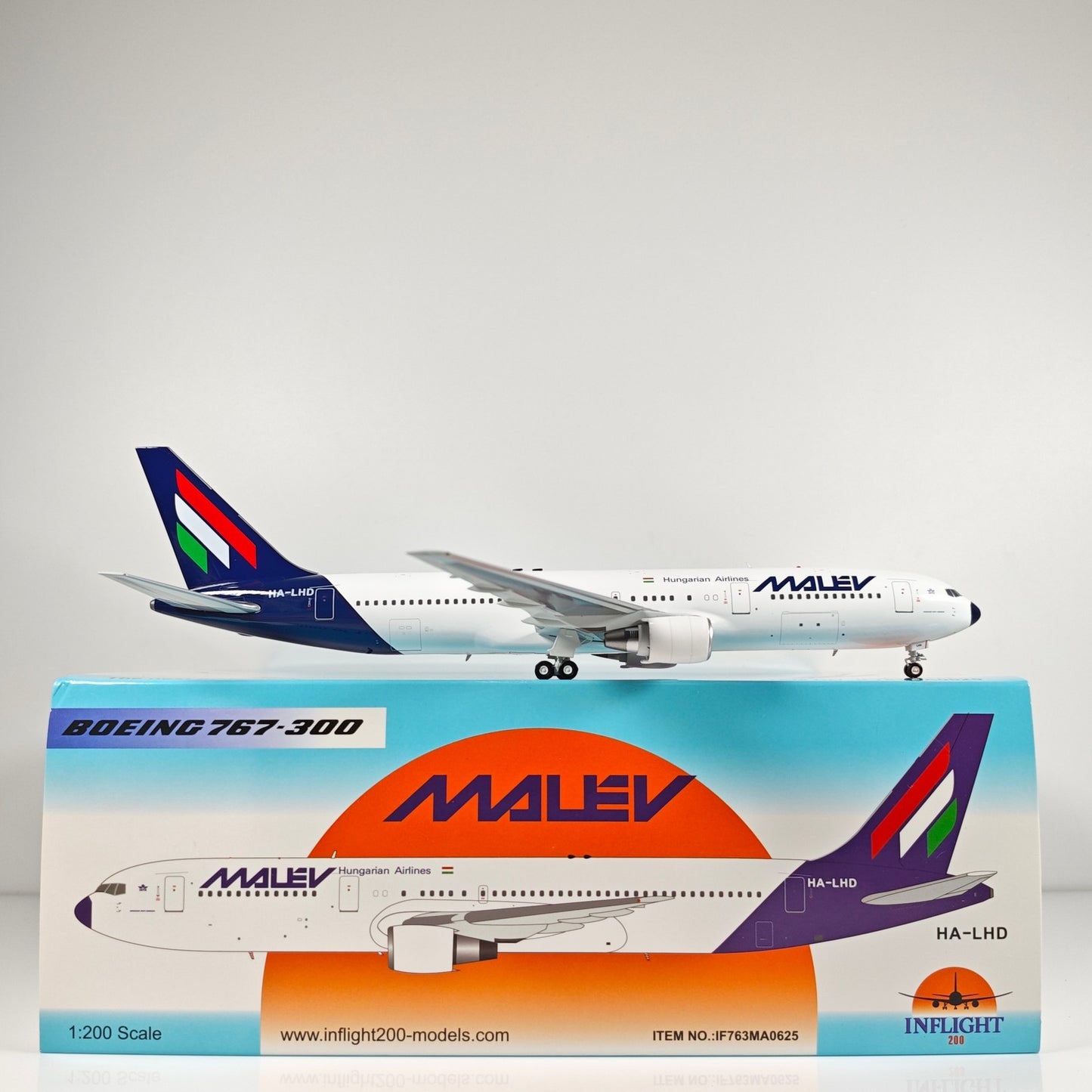 1:200 InFlight MALEV B767-300 HA-LHD Passenger Airplane Diecast Plane Model
