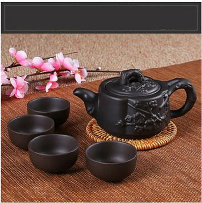 Kung Fu Pot Cup Set Chinese Porcelain Yixing Teapot Tea Pot 4 Cups