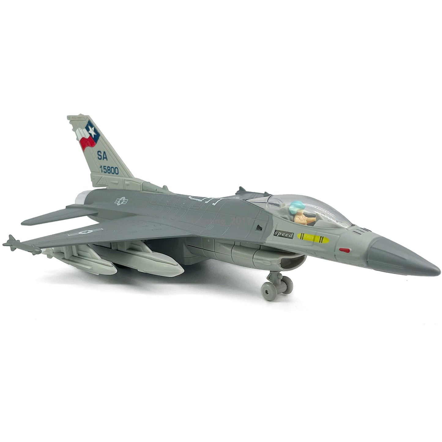 1:72 F16 Fighter Jet Airplane Model Diecast Military Toy Airplane for Boys Gray