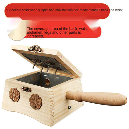 Wooden Moxibustion Box Portable Moxa Column Wormwood Fumigation Massage Tool 艾灸