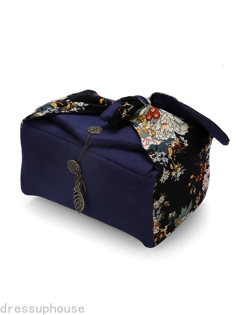 Exquisitely Portable Cotton Linen Tea Set Storage Bag 1 Pot 4 Cups Tea Bag