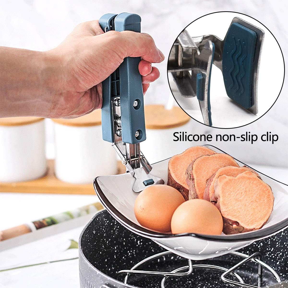 NEW Gripper Clip Moving Hot Plate Bowls Food Out for Pot Microwave Oven US Lot