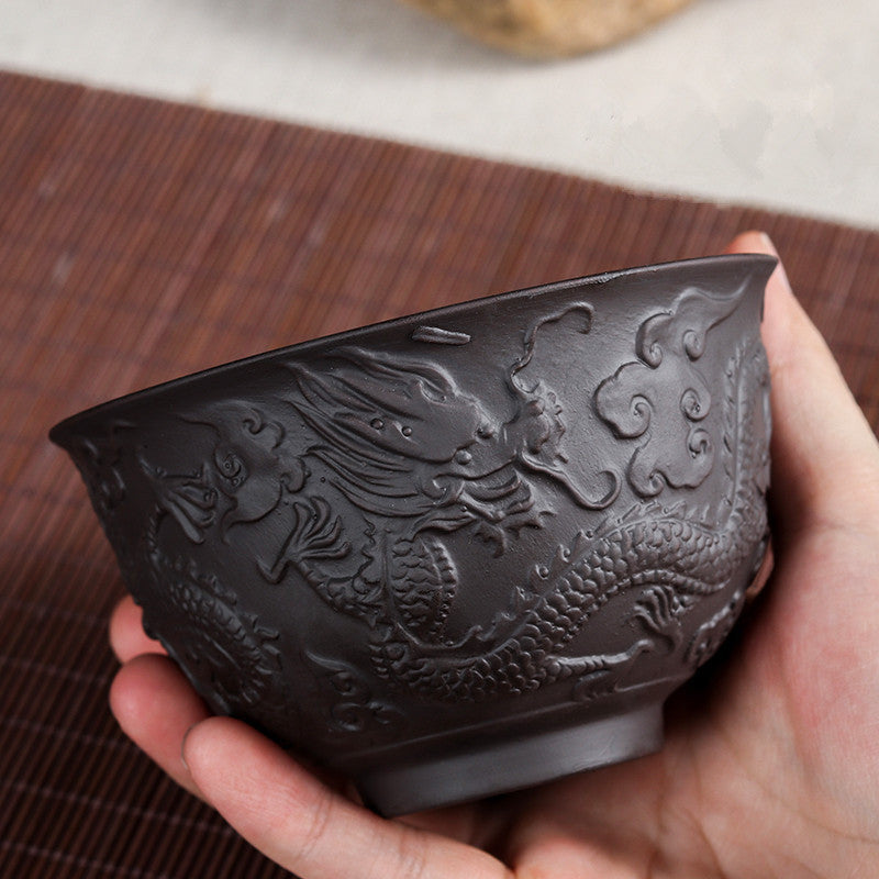 230ml Yixing Zisha Embossed Tea Cup Kung Fu Tea Cup Single Cup Master Cup
