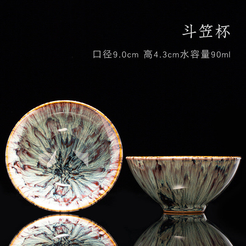 Tea Cup Ceramic Kungfu Teacup Chinese Jianzhan Traditional Ceramic Art Best Gift