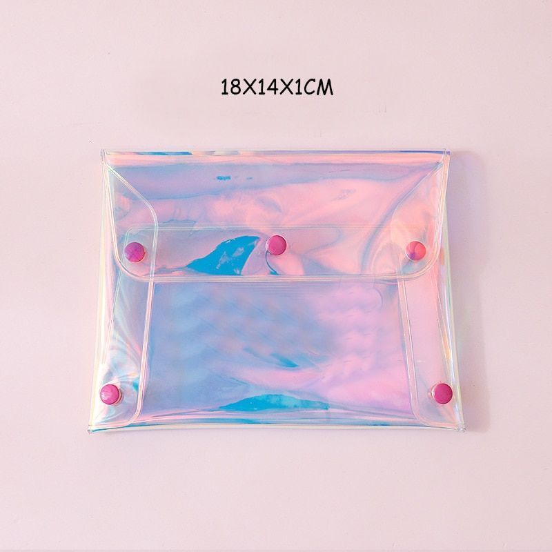 PVC Transparent Cosmetic Bag Makeup Storage Purse Organizer Wash Traveling Purse