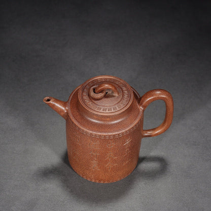 Chinese Yixing Zisha Clay Handmade Exquisite Teapot （玉柱 底款：曼希陶艺）