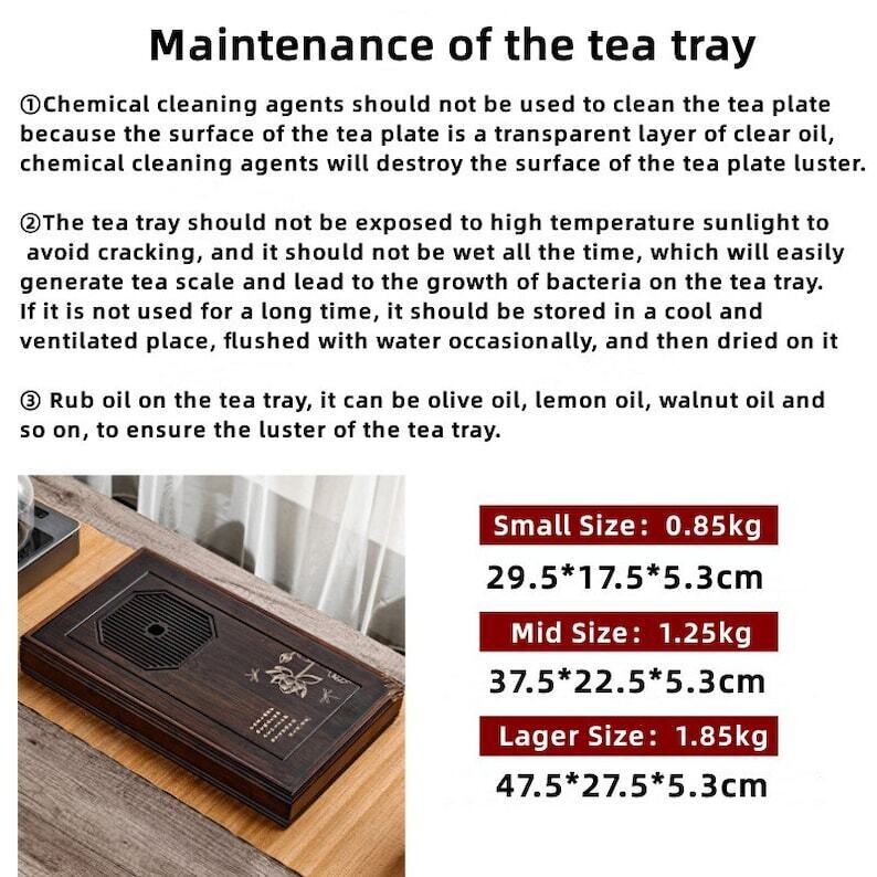 Solid Wood Lotus Tea Tray Water Storage Style|Tea Accessories