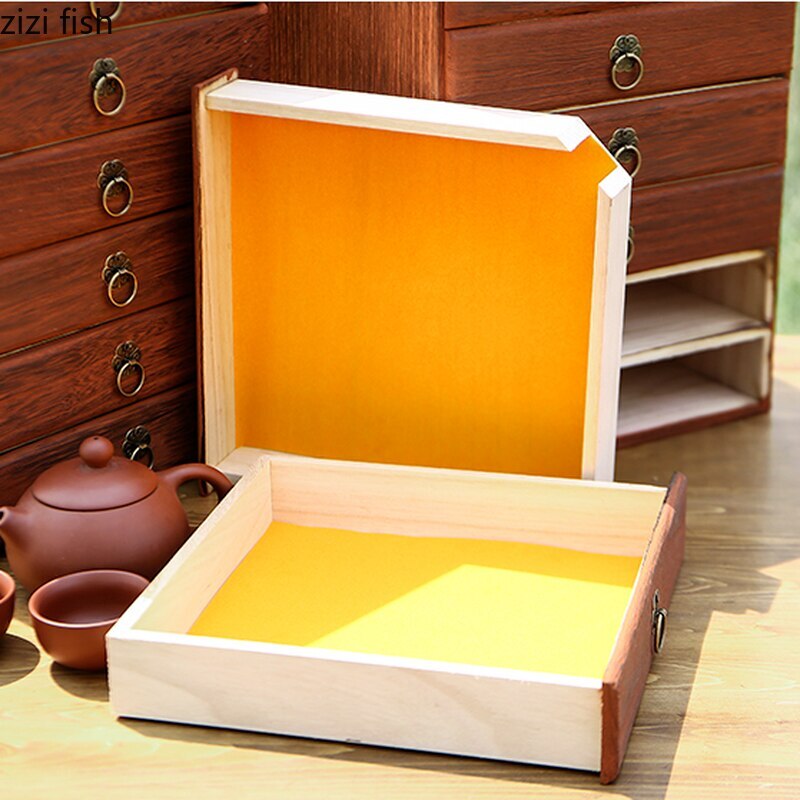 Multilayer Solid Wood Tea Box Tea Cake Storage Box Drawer Type Tea Cabinet Tea