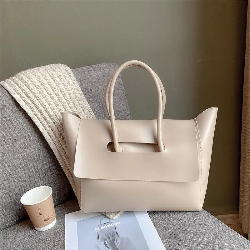 2023 Handbags Woman Tote Bag Simple PU Leather Female Shoulder Bag