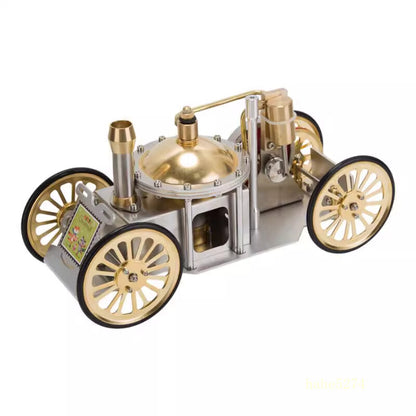 Vintage Live Steam-Powered Engine Vehicle Model Car Toys Desktop Collection Gift