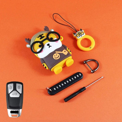Cute Silicone Car Key Cover – Anti-Wear Cartoon Case
