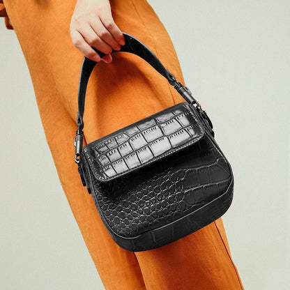 Fashionable Crocodile Pattern Handbag Shoulder Crossbody Bags Small Clutch Purse