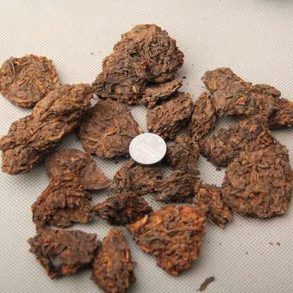 Aged Golden Buds Lao Cha Tou Pu'er Pu-erh Loose Tea Puer Ripe Shu 250g
