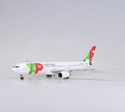 47CM TAP PORTUGAL AIRBUS A330 Airplane Led Sound-controlled Light Resin Model