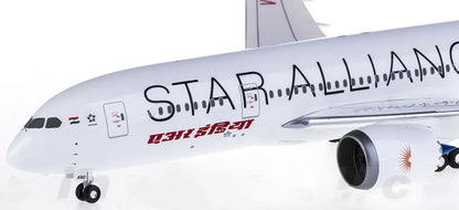 1:200 28CM Hogan AIR INDIA STAR ALLIANCE BOEING 787-8 Airplane ABS Plastic Model