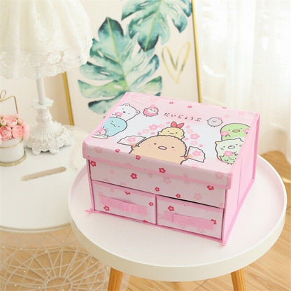 Kuromi Kitty My Melody Underwear Storage Box Foldable Double Drawer Storage Box