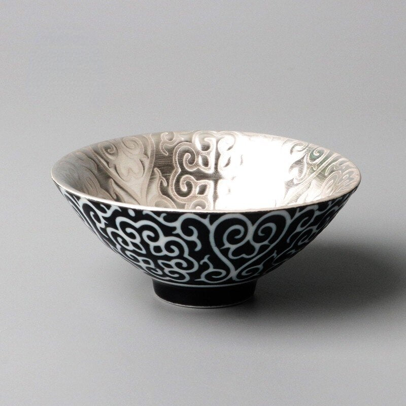 8.5cm 60ml Handmade Gilt Silver Tea Cup Ceramic Kung Fu Tea Cup Tea Cup