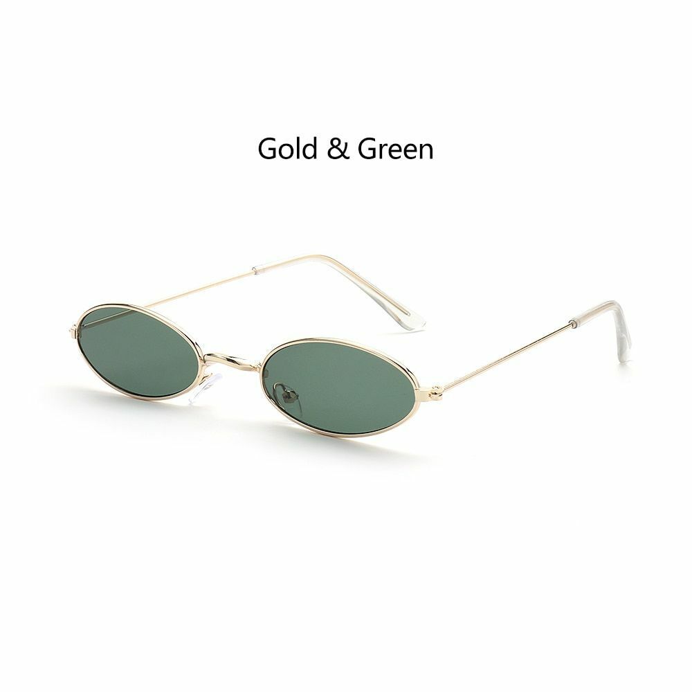 Oval Sunglasses 1pc Design Retro Small Vintage Shades Anti-blue Light Eyeglasses