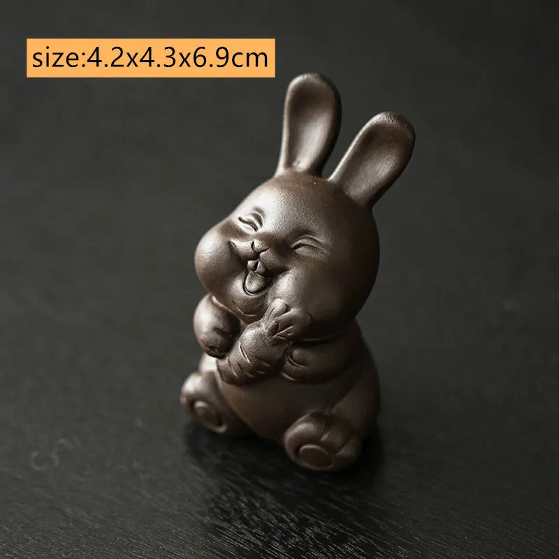 Chinese Zodiac ZishaTea Pet Animal Statue Decoration Handmade Sculpture Tea Set
