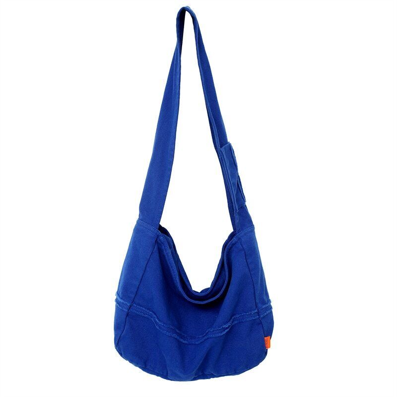 Women Canvas Shoulder Bag Unisex Student School Bag Travel Shoulder Bag