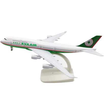 New 1/350 Diecast Alloy Eva Air Airlines B747 Aircraft Model With Display Stand