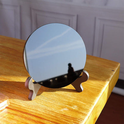 Handmade Obsidian Scrying Mirror Natural Stone Disc Ritual Healing Reiki Crystal