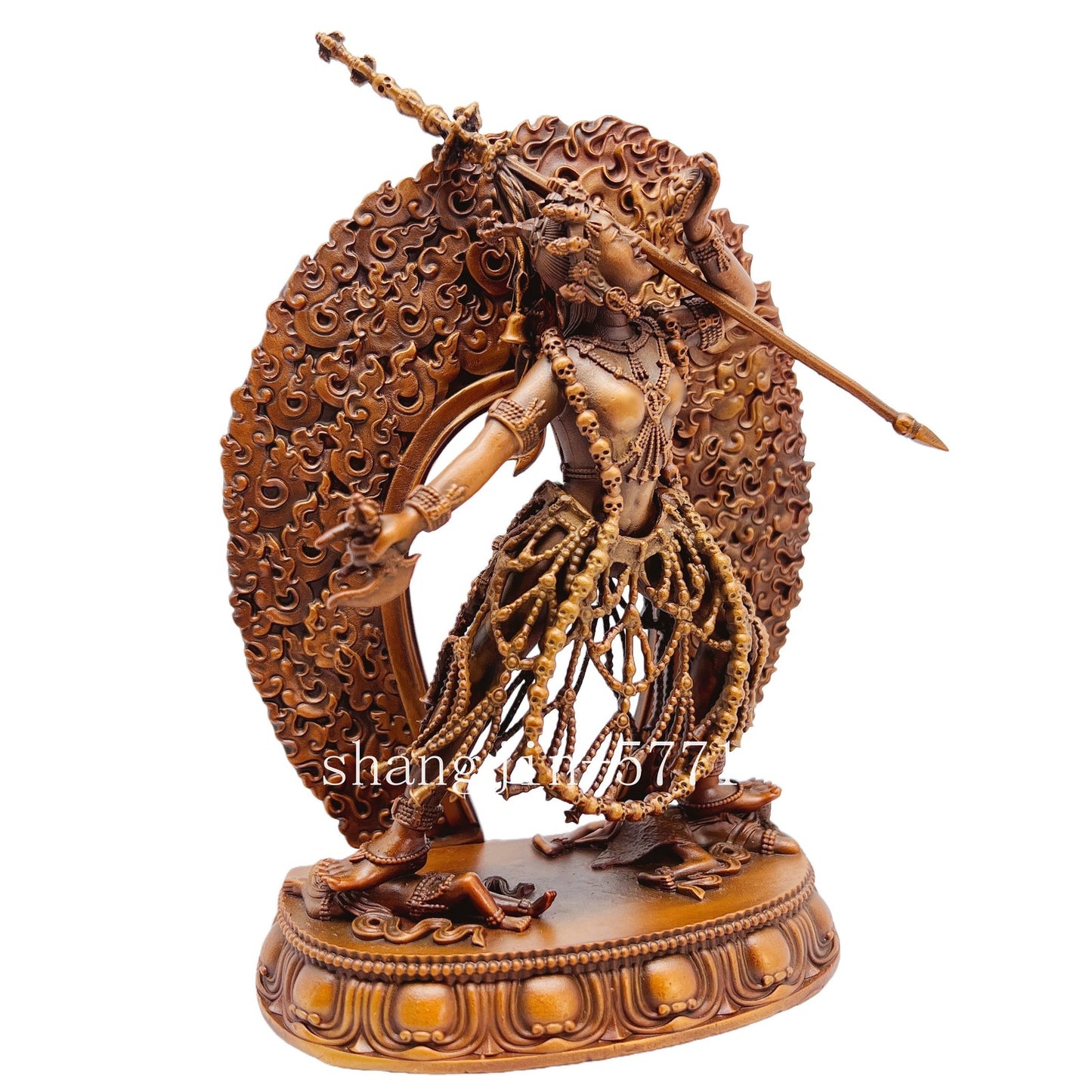 12CM Naro Khechari Goddess Blessing Buddha Copper Statue
